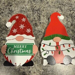 Set of used gnome holiday decorations